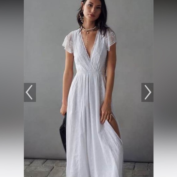 LOVESHACKFANCY VANIA DRESS NWT XL WEDDING BABY SHOWER WHITE